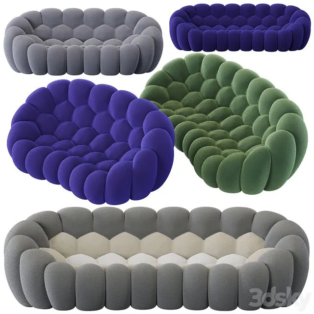 Roche Bobois Bubble Curved 25-seat & 4-seat Sofa Free Download
