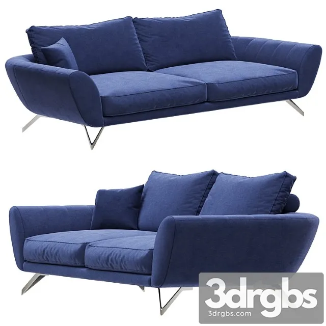 Roche bobois caractere large 3-seat sofa 2 3D Model Free