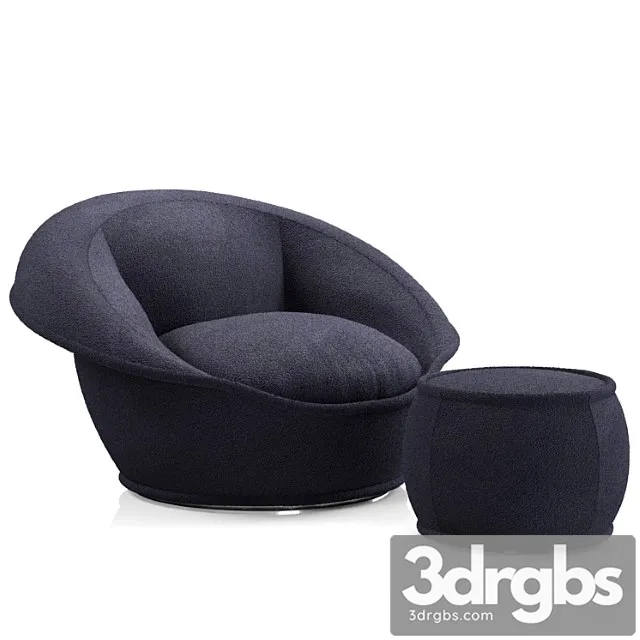 Roche bobois coiffe pivoting armchair 2