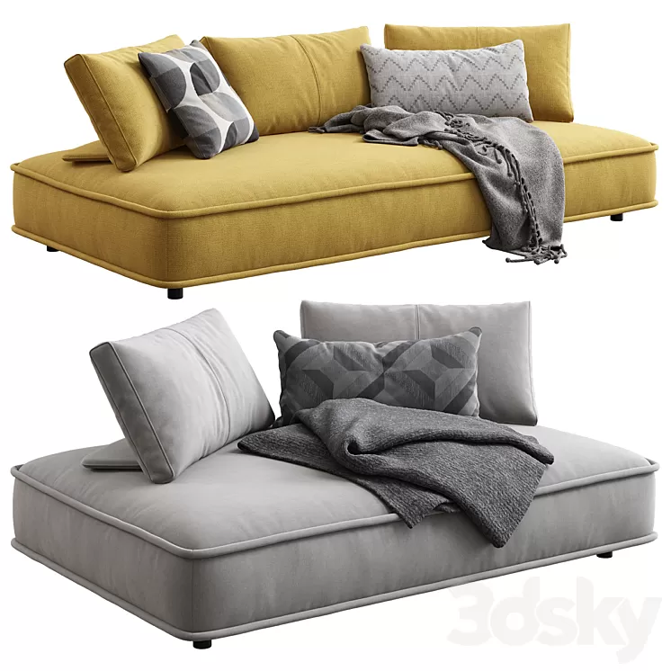 Roche Bobois / Escapade Large Sofa 3D Model Free