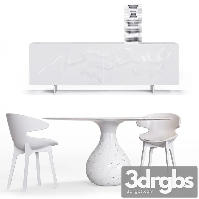 Roche bobois. furniture set 2 3D Model Free