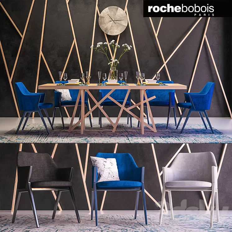 Roche bobois furniture set 3D Model