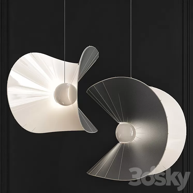 ROCHE BOBOIS MARIPOSA Cotton pendant lamp 3D Model