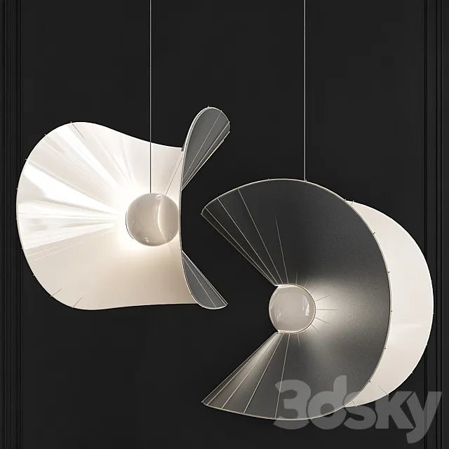 ROCHE BOBOIS MARIPOSA Cotton pendant lamp 3DModel