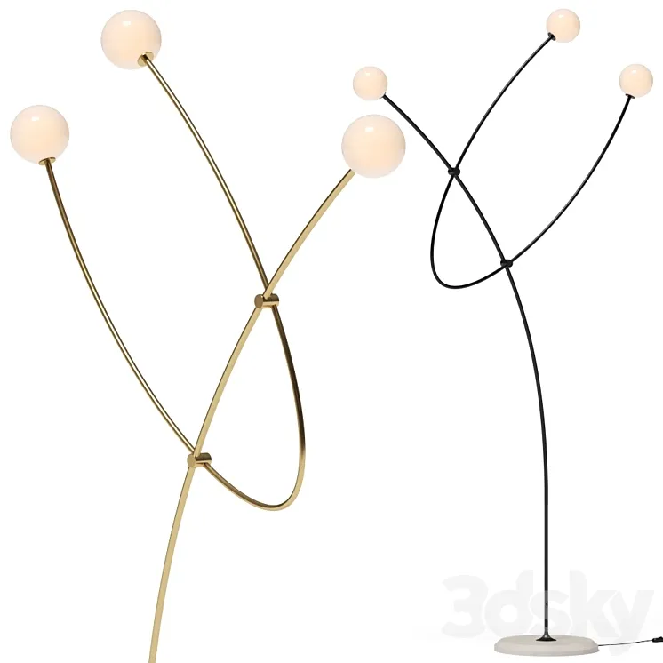 Roche Bobois Planetarium Floor Lamp 3D Model Free