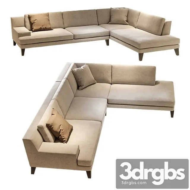 Roche bobois playlist corner sofa 2 3D Model Free
