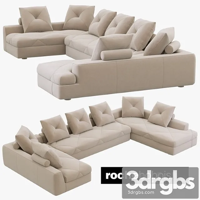 Roche bobois preface modular sofa 2 3D Model Free
