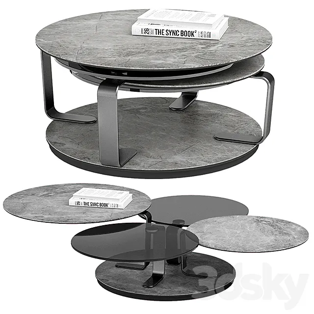 ROCHE BOBOIS QUARTET cocktail table 3D Model