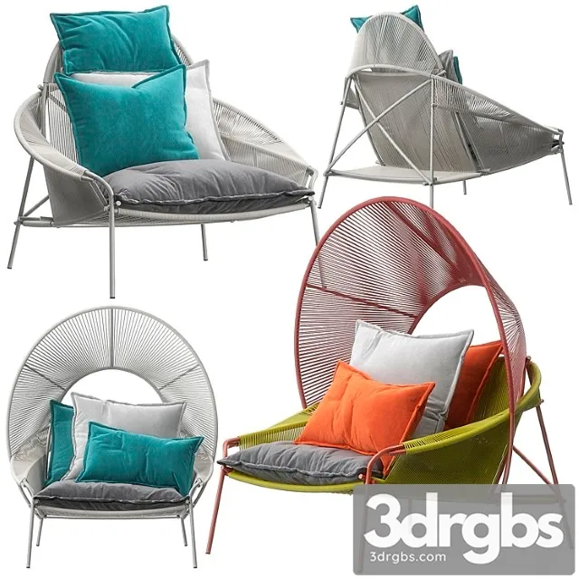 Roche bobois traveler armchairs 3D Model Free