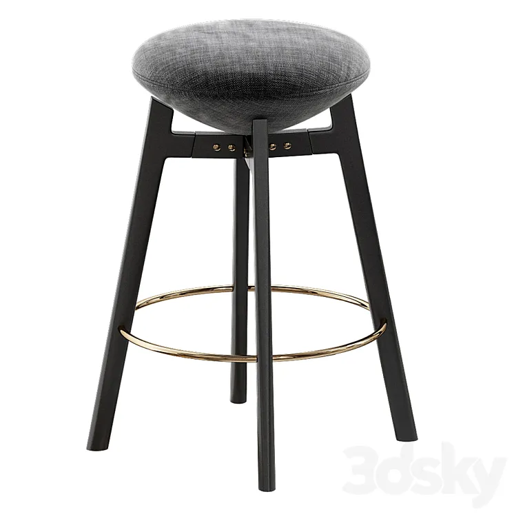 Roche Bobois U-TURN bar stools 3D Model Free