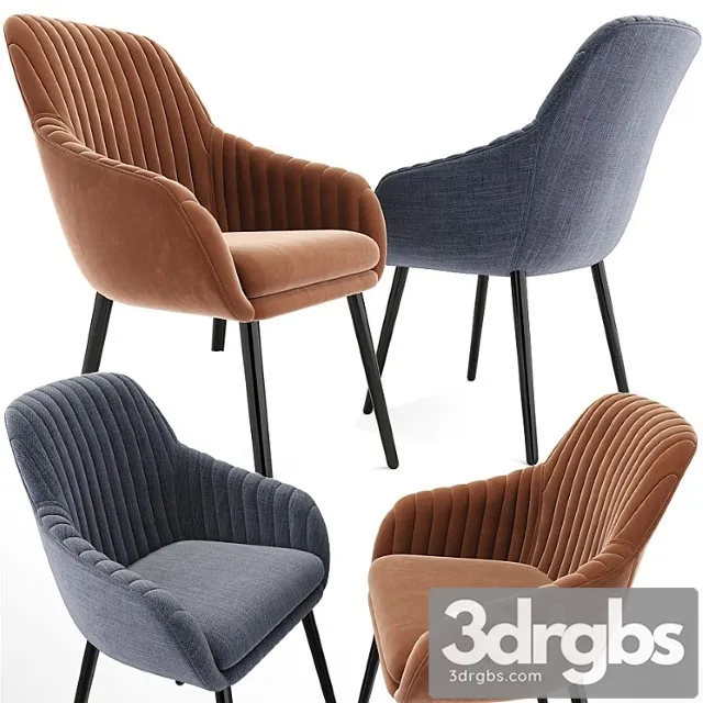 Rochelle strip lounge chair 2 3D Model Free