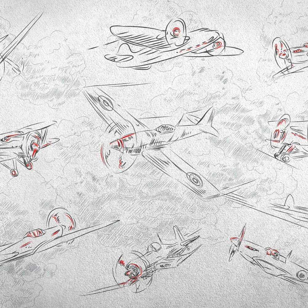 ROCK AND WALL - Wallpaper Airplanes 3D Model