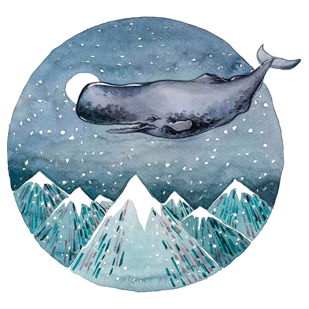 ROCK AND WALL - Wallpaper Cachalot in the mountains 3D Model