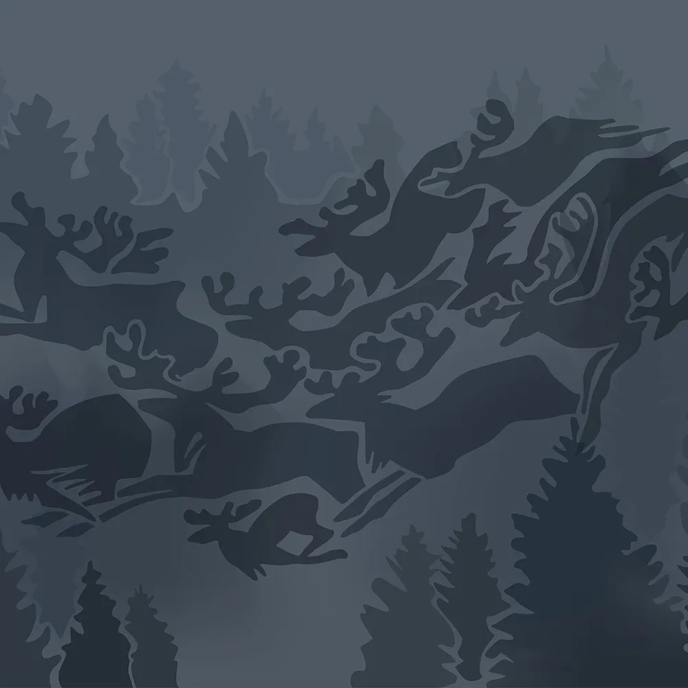 ROCK AND WALL - Wallpaper Deer 3D Model