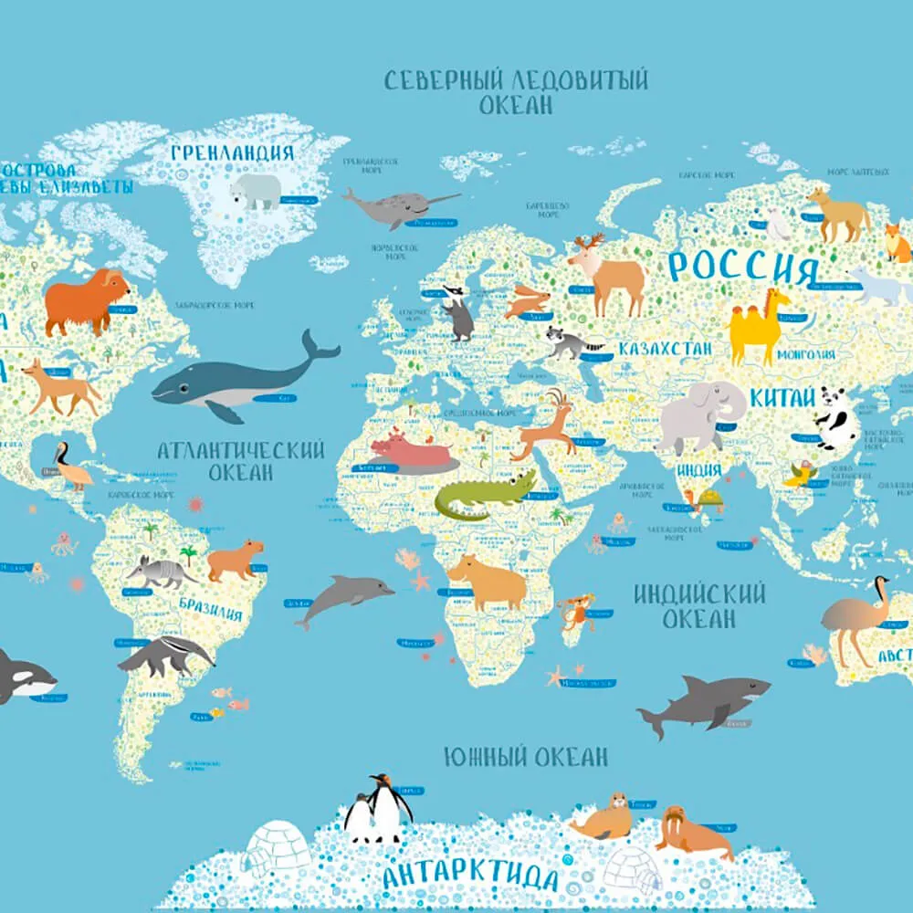 ROCK AND WALL - Wallpaper Funny world map 3D Model