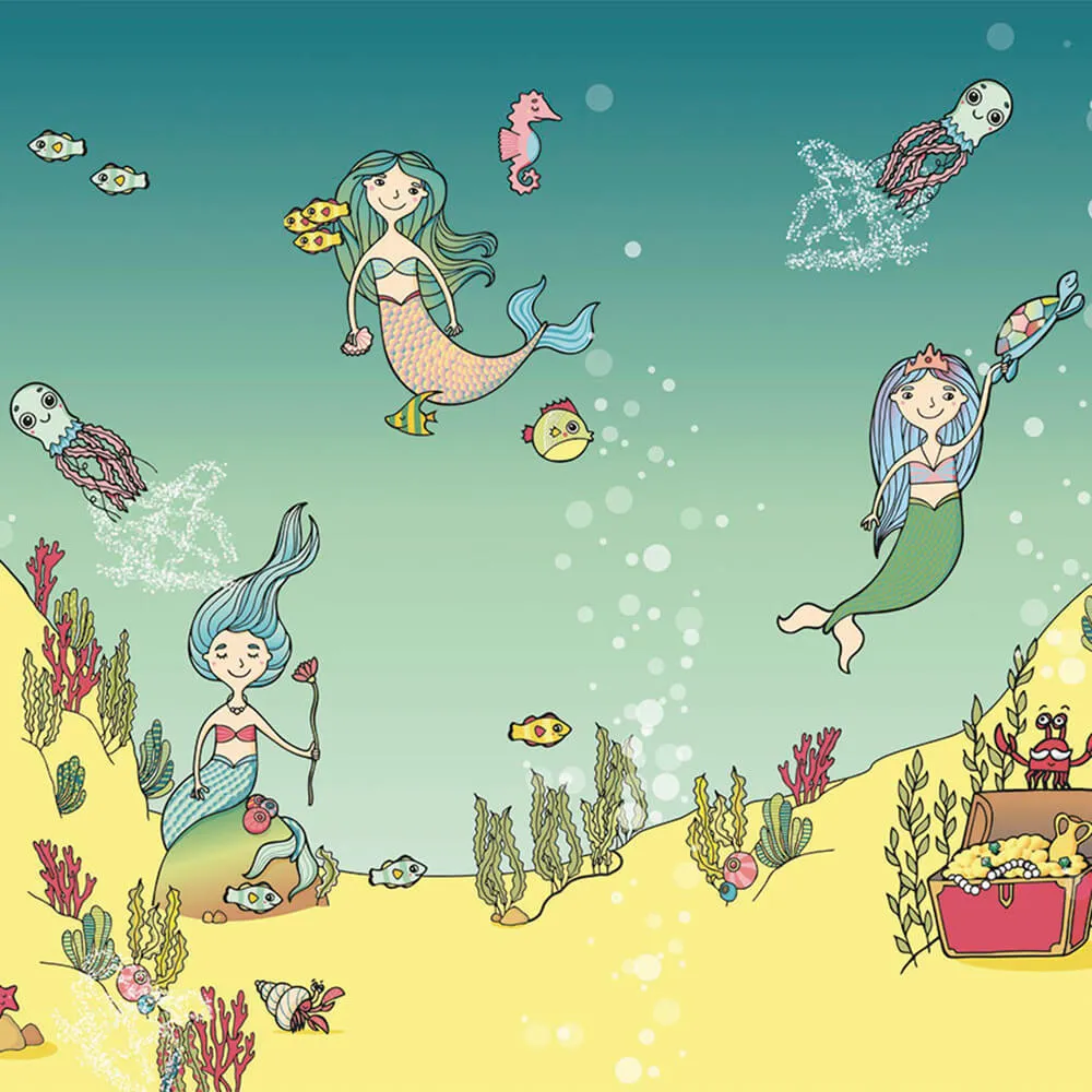 ROCK AND WALL - Wallpaper Mermaids 3D Model