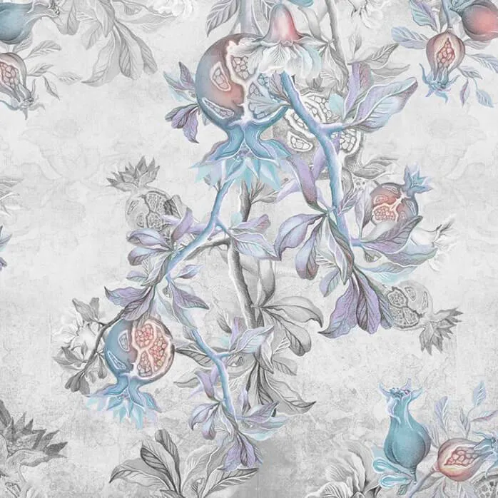 ROCK AND WALL - Wallpaper Pomegranate garden 3D Model