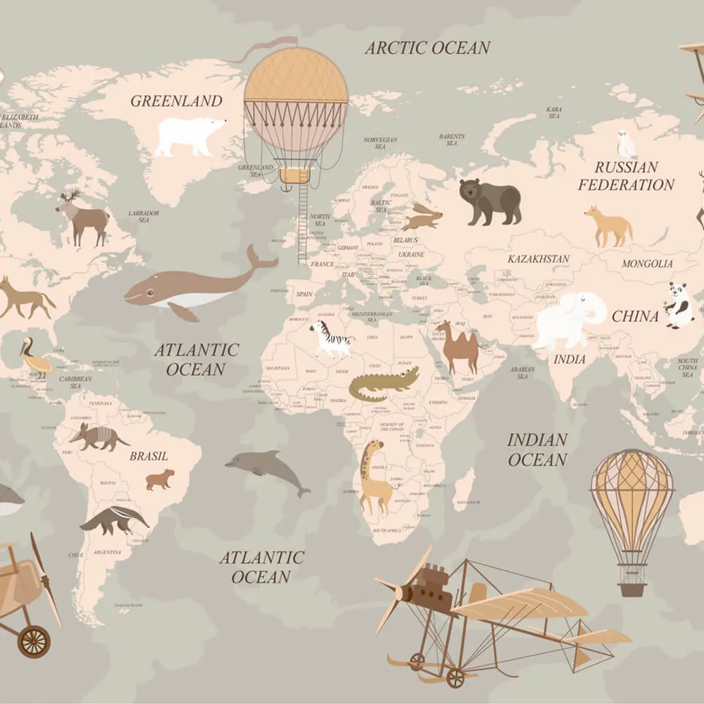 ROCK AND WALL - Wallpaper Retro map 3D Model