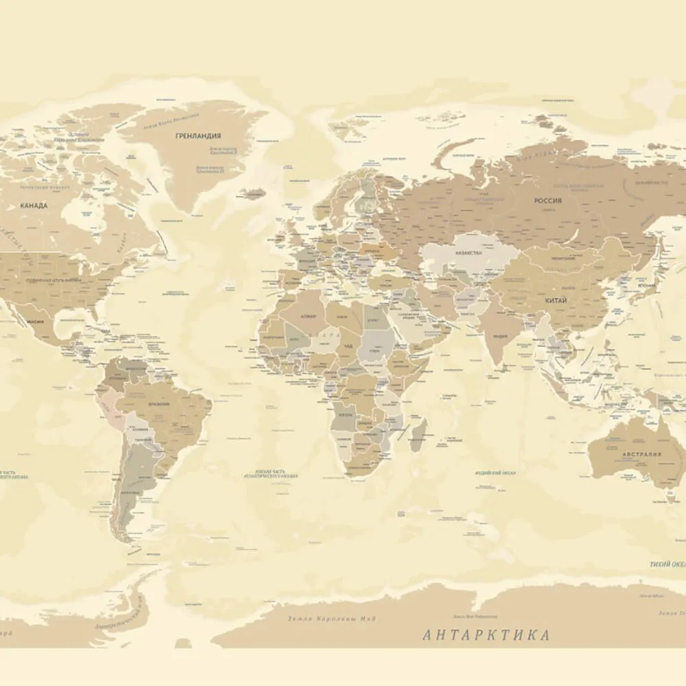 ROCK AND WALL - Wallpaper World map detailed 3D Model