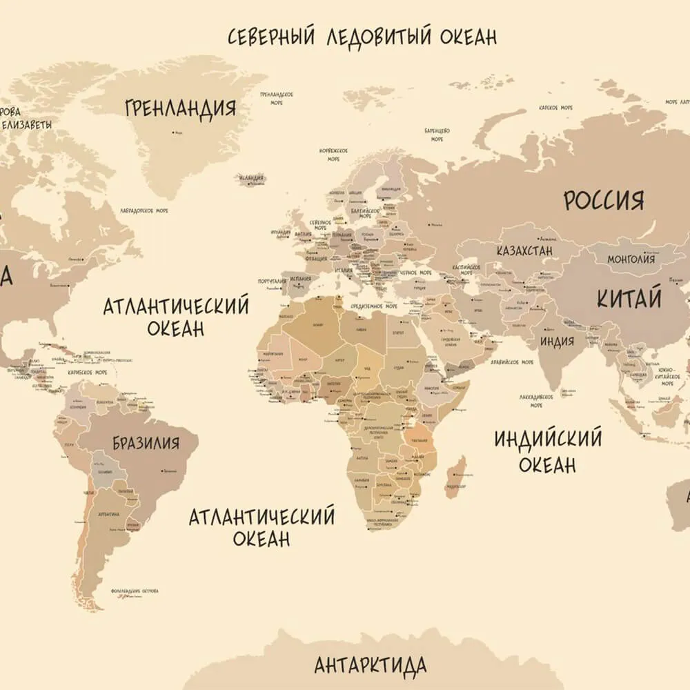 ROCK AND WALL - Wallpaper World map with capitals 3D Model