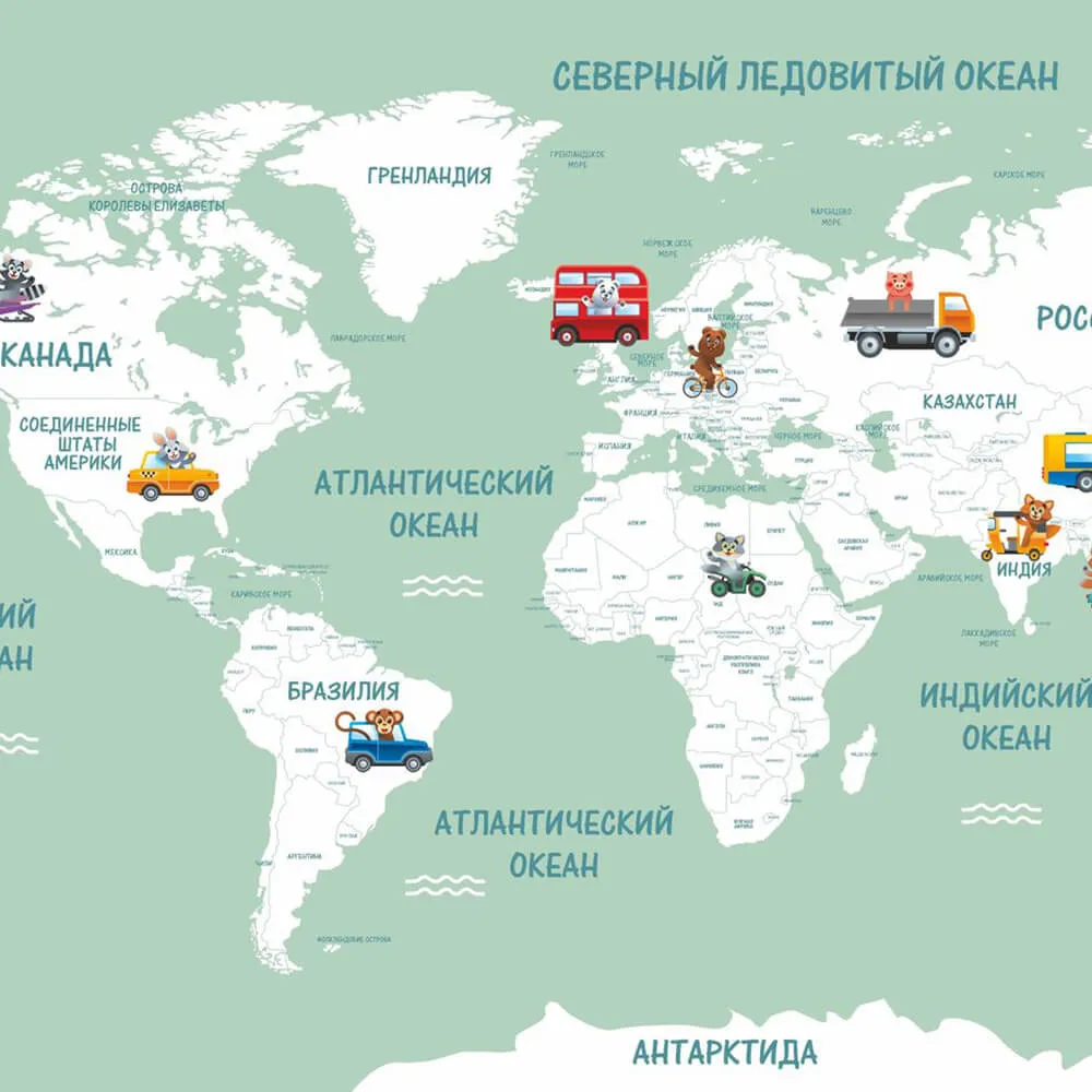 ROCK AND WALL - Wallpaper World map with transport 3D Model