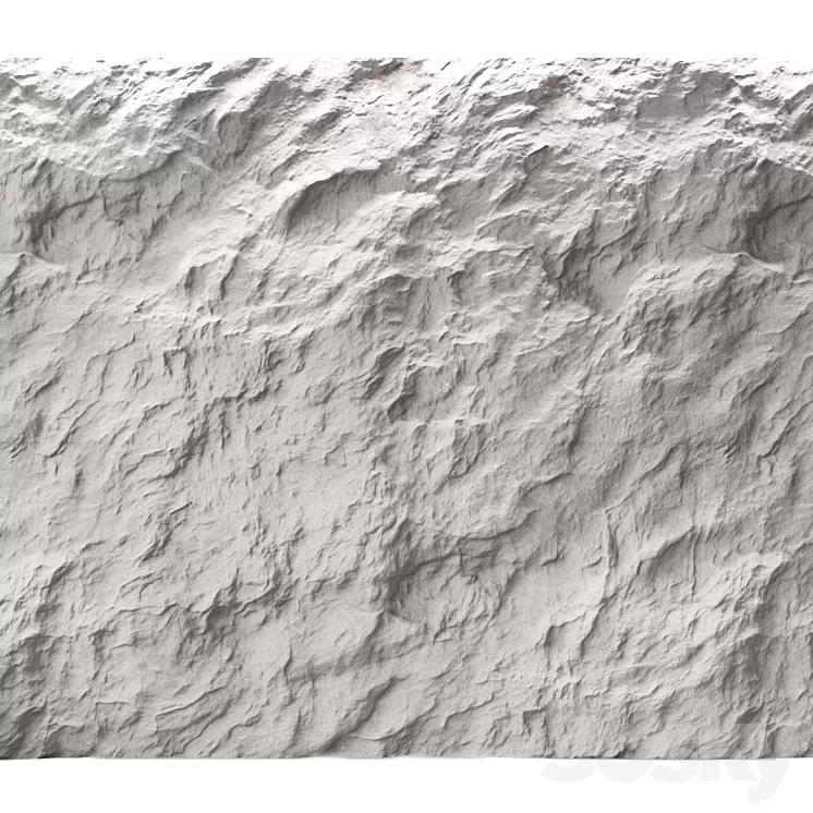 Rock cliff wall №43 3D Model Free