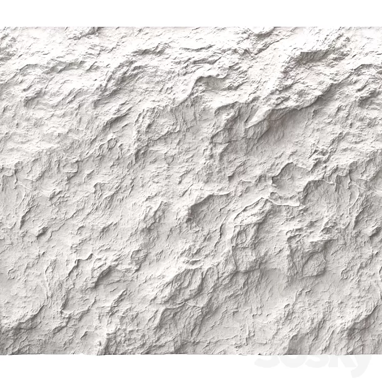 Rock cliff wall №44 3D Model Free