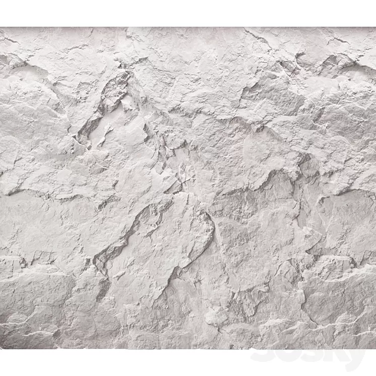 Rock cliff wall ?45 3D Model