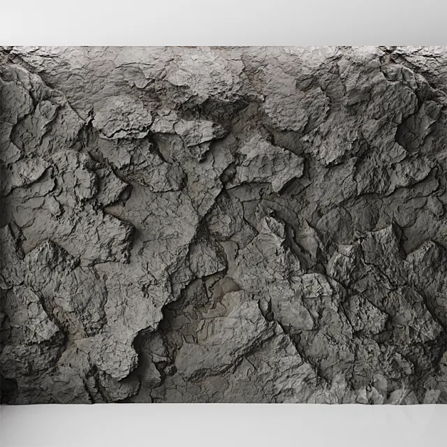 Rock cliff wall №15 3D Model