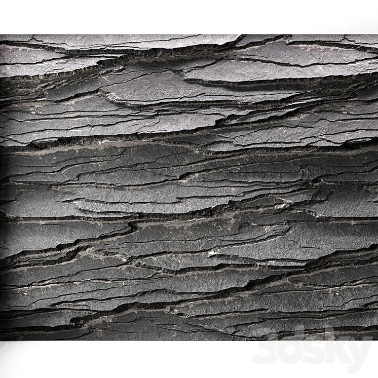 Rock cliff wall №20 3D Model Free