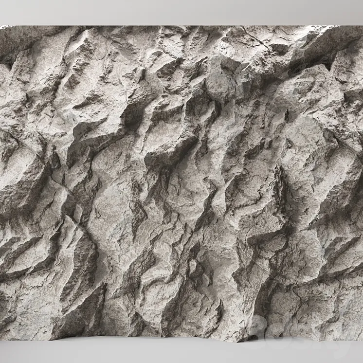 Rock cliff wall №32 3D Model Free