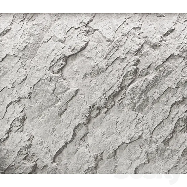 Rock cliff wall №46 3D Model