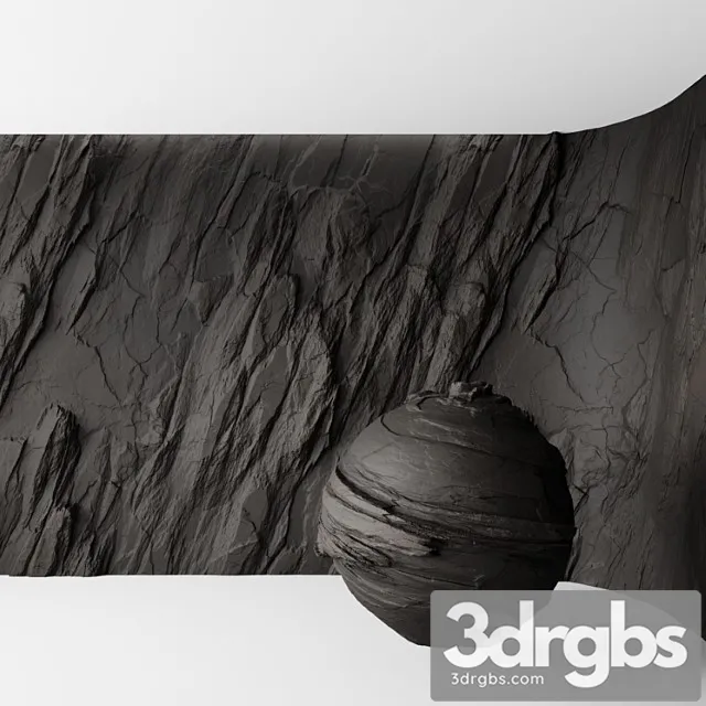 Rock cliff wall №5 3D Model Free