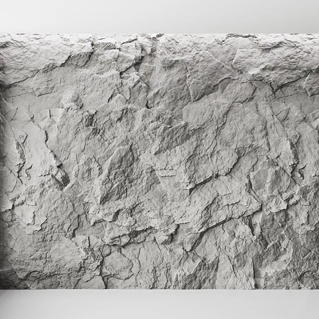 Rock cliff wall №65 3D Model