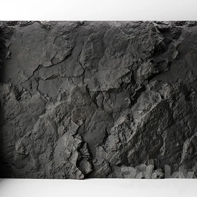 Rock cliff wall №9 3D Model