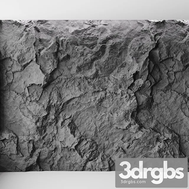 Rock Cliff Wall No 10 3D Model Free