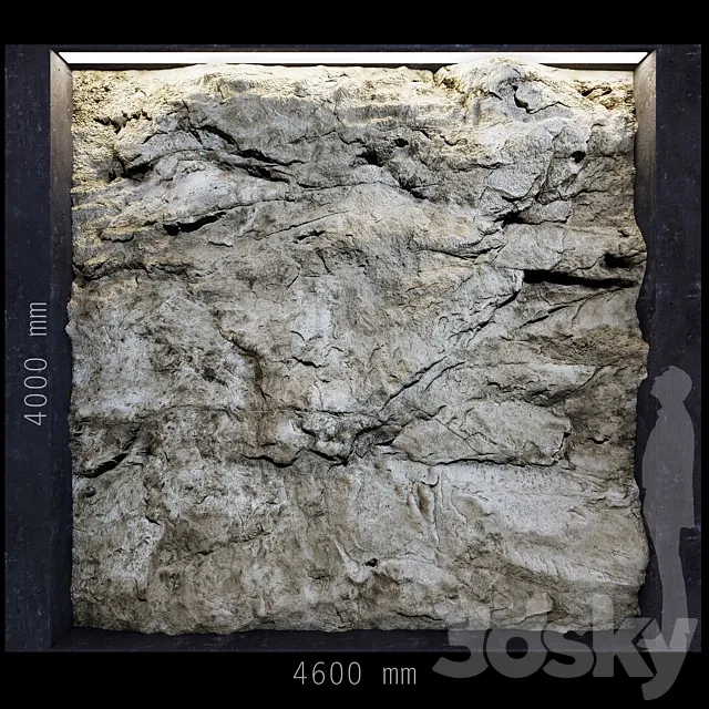 ROCK Decorative wall 2C2 3D Model