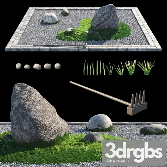 Rock Garden 2 3D Model Free