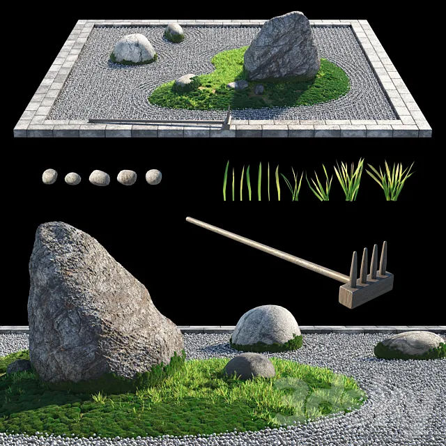 Rock garden 2 3D Model