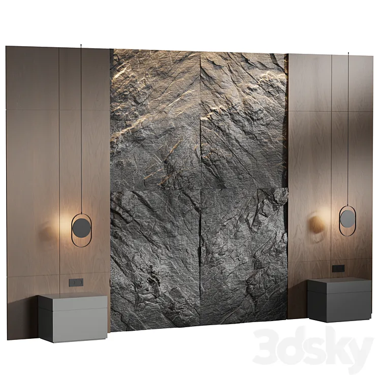 Rock Headboard 04 | Headboard 3D Model Free