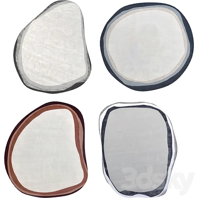 Rock Paper Edge Rugs 3D Model