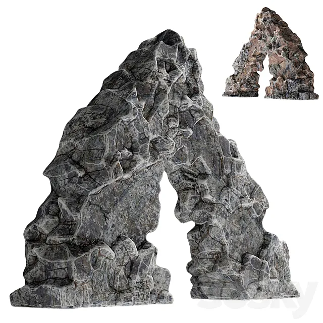 Rock sea arch 3D Model