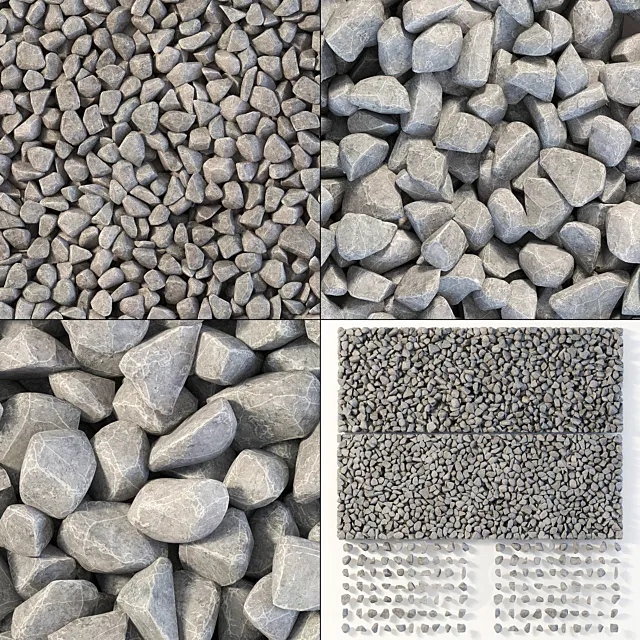Rock splinter decor Big kit n1 3D Model