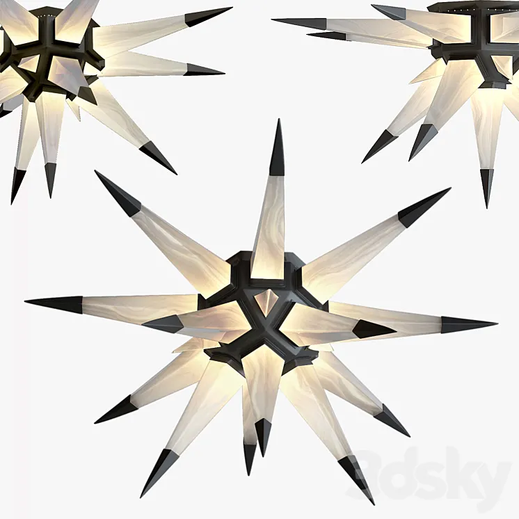 ROCK STAR CEILING LIGHT 3D Model Free