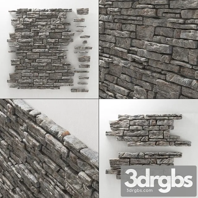 Rock stone panel 3D Model Free