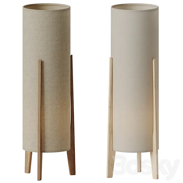 Rocket Table Lamp Tall – Caper Linen 3DModel