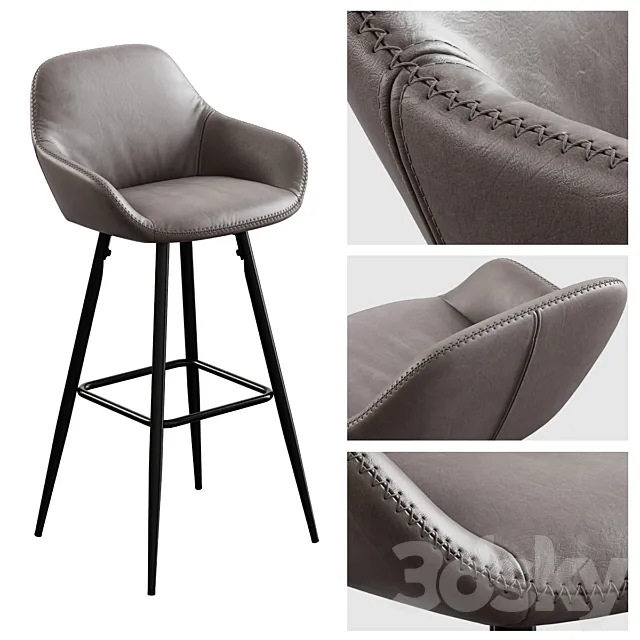 Rockett St George _ Faux Leather Bar Chair 3DModel