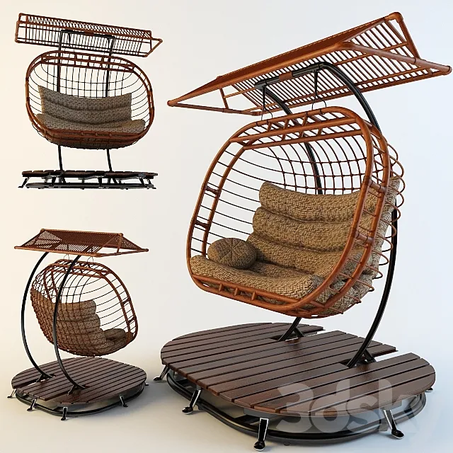 Rocking Chair "KOSH" 3D Model