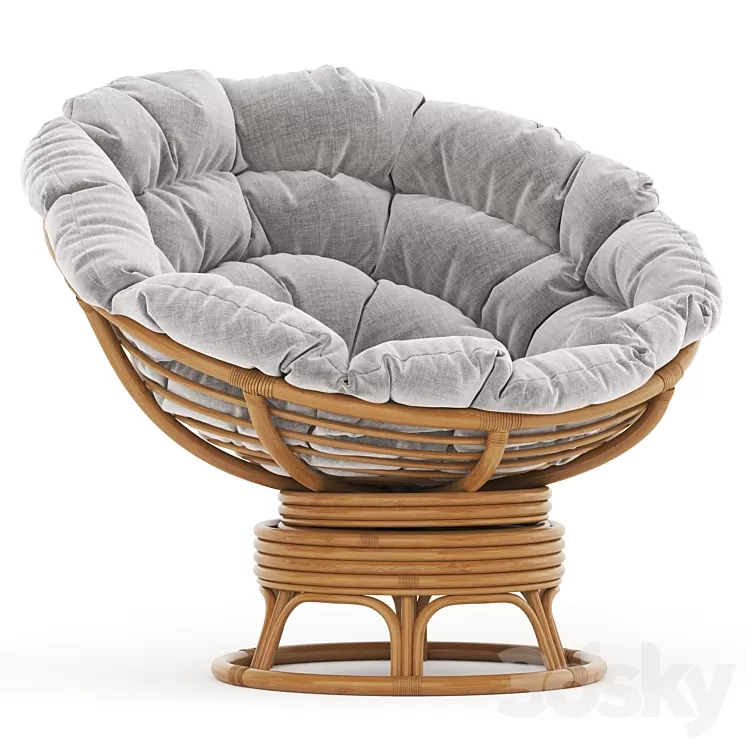 Rocking chair Papasan 3D Model