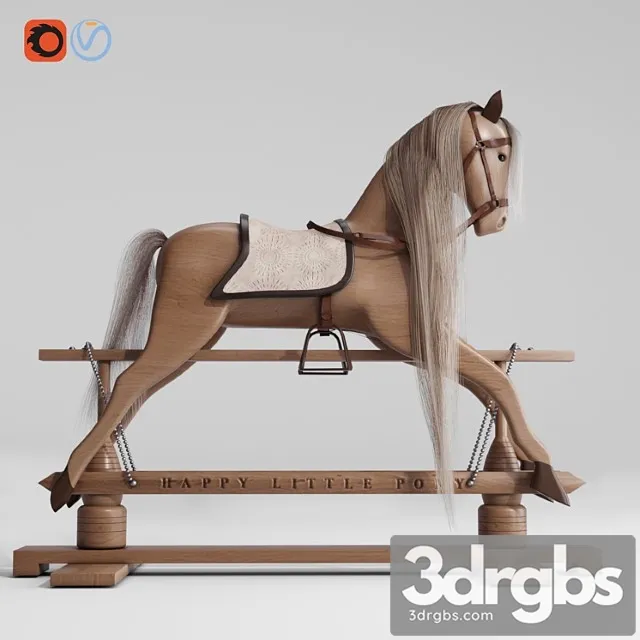 Rocking Horse Pony Chair Toy Rocker For Kids 3D Model Free